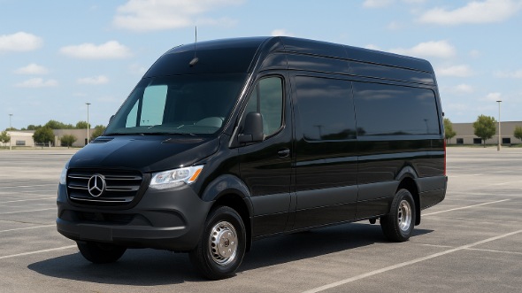 Exterior of Hot Springs Party Bus Company's 14 Passenger Sprinter Limousine in Hot Springs