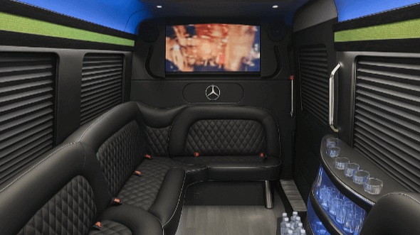 14 Passenger Sprinter Limousine Interior
