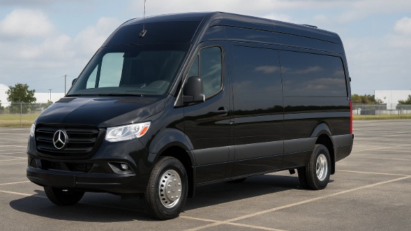 Exterior of Jonesboro Party Bus Company's 14 Passenger Sprinter Limousine in Jonesboro