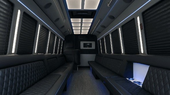 Interior of Conway Party Bus Company's 20 Passenger Party Bus in Conway