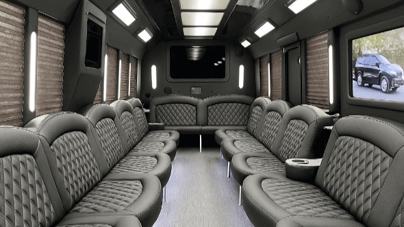Interior of Hot Springs Party Bus Company's 20 Passenger Party Bus in Hot Springs