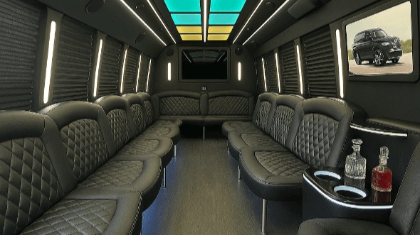 Interior of Jacksonville Party Bus Company's 20 Passenger Party Bus in Jacksonville