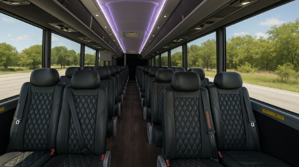 Interior of Arkansas Party Bus Company's 28 Passenger Minibus in Arkansas
