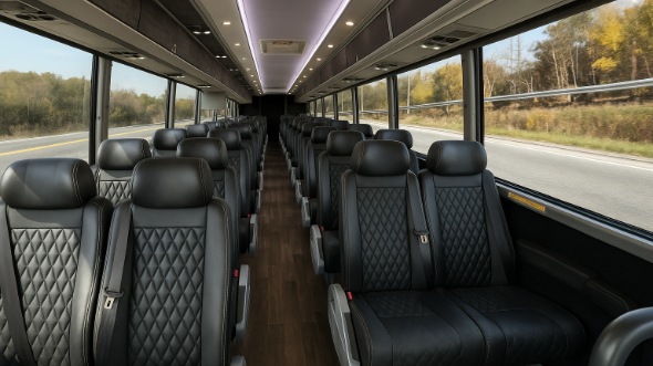 Interior of Arkansas Party Bus Company's 30 Passenger Minibus in Arkansas