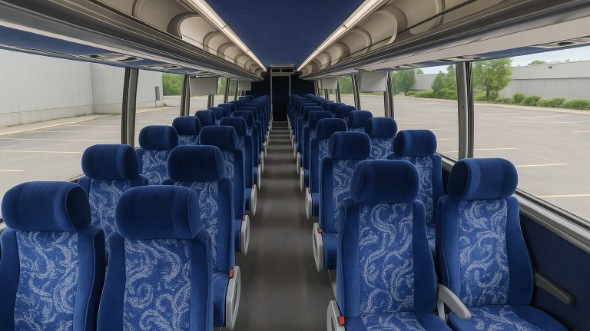 Interior of Arkansas Party Bus Company's 40 Passenger Charter Bus in Arkansas