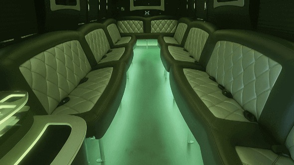 Interior of Fort Smith Party Bus Company's 40 Passenger Party Bus in Fort Smith