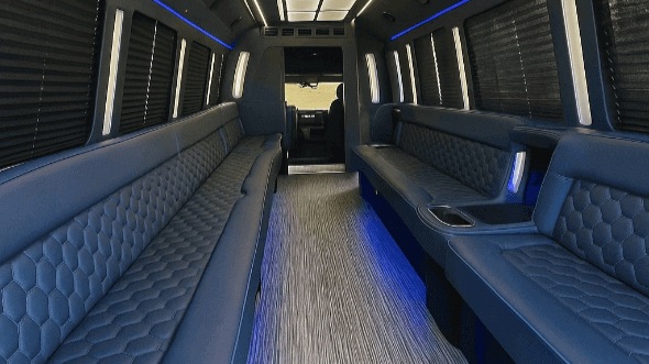 Arkansas 40 passenger party bus interior