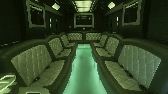 arkansas 50 passenger party bus inside