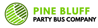 pine bluff party bus company logo